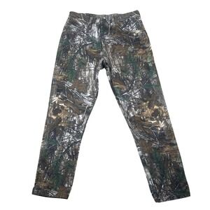Wrangler Pro Gear Mens Realtree Camo Hunting Pants 34x30 Straight Leg Cotton